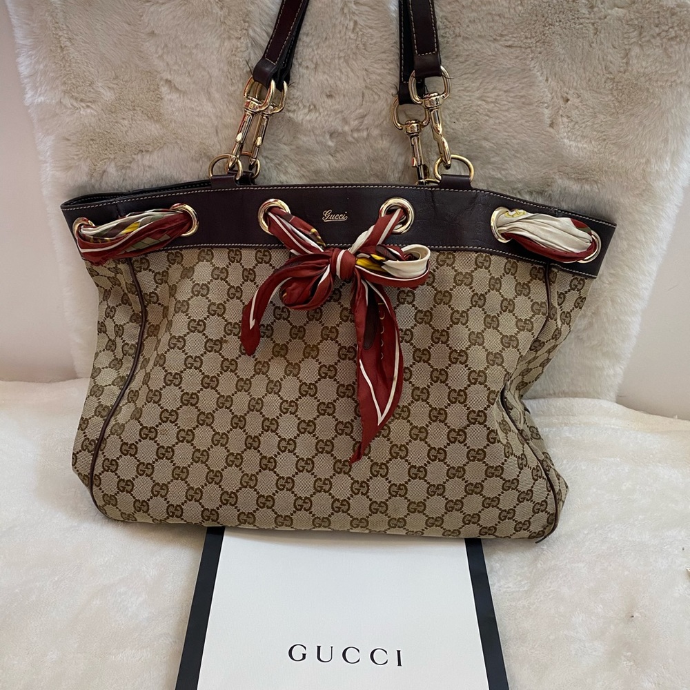 COPY - Gucci Vintage GG Canvas Positano Bag